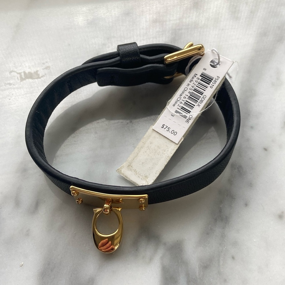 Coach signature leather bracelet